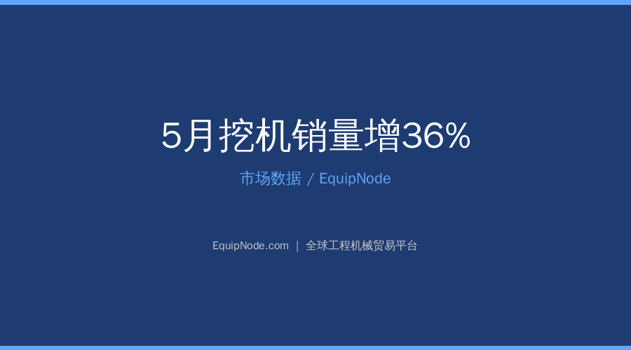 May Excavator Sales Surge 36% in China