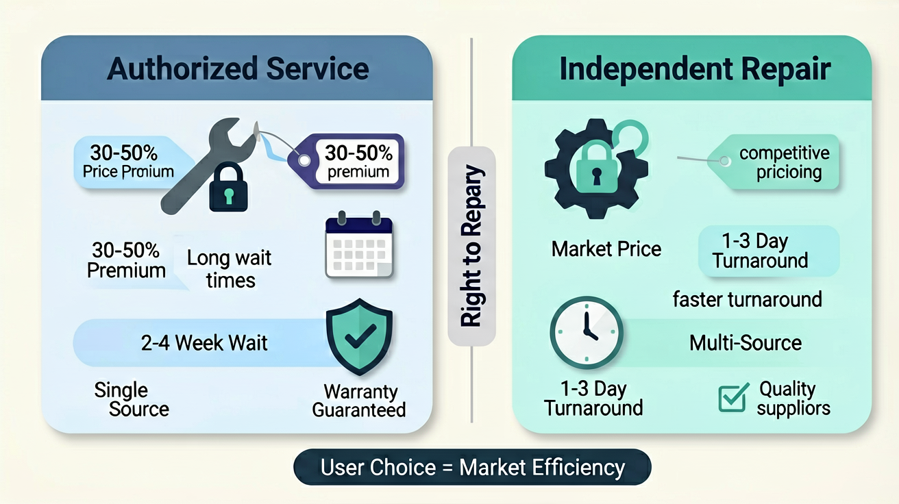 Authorized vs. Independent Repair Comparison
