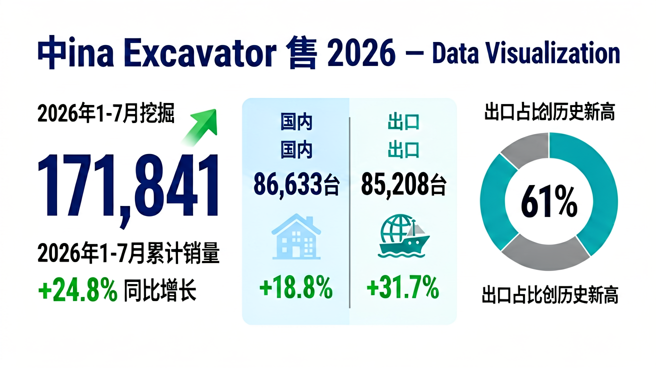 2026 Jan–Jul Excavator Sales Overview: Domestic vs Export Comparison