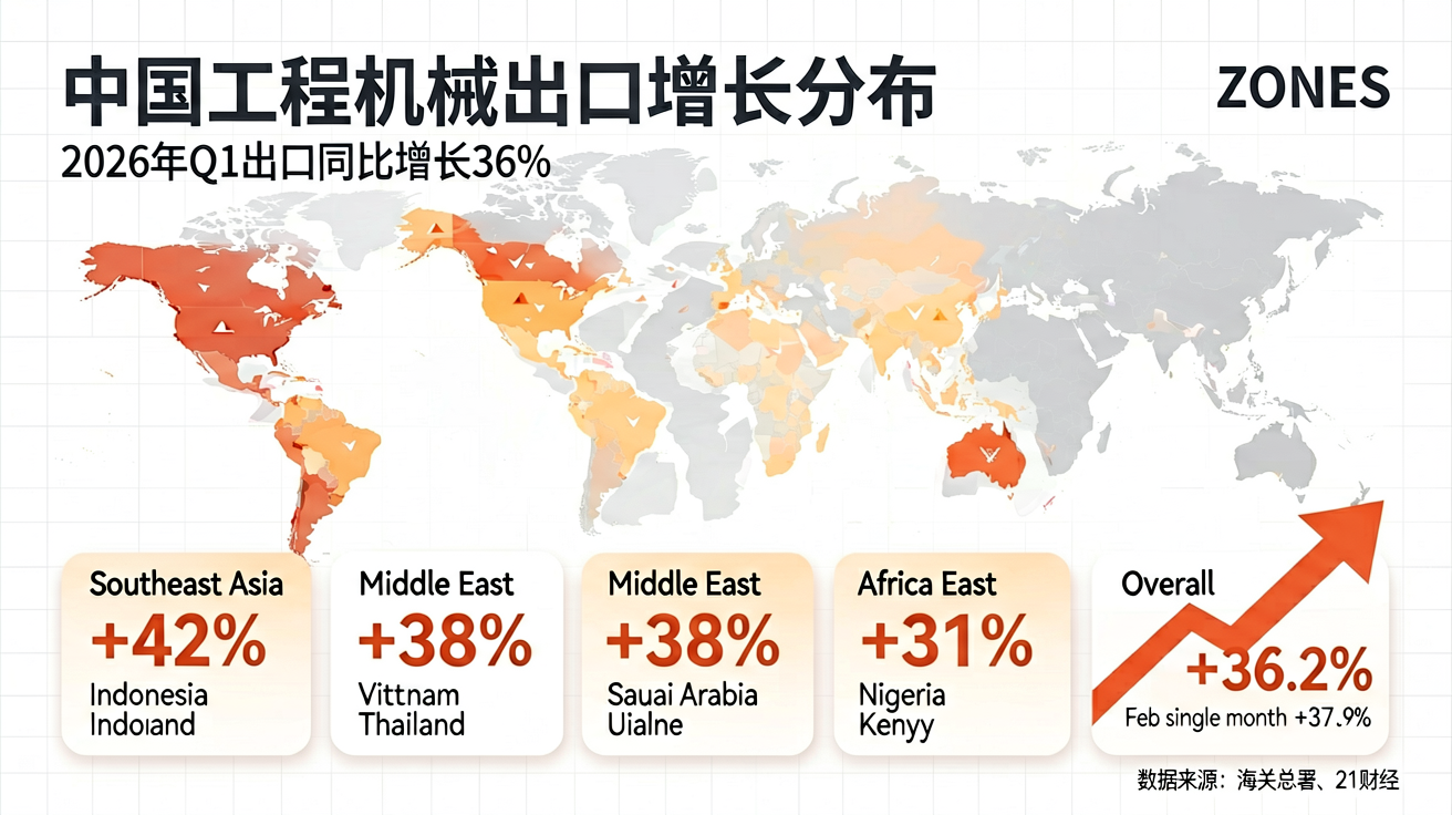 Distribution of Chinese Construction Machinery Export Growth