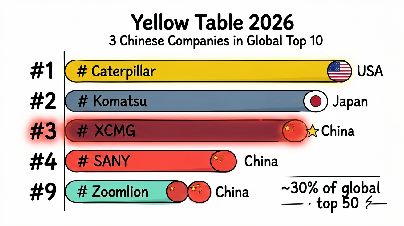 2026 Global Top 50 Construction Equipment Manufacturers Ranking